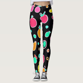 Levendig Neon vruchtbaar patroon Leggings