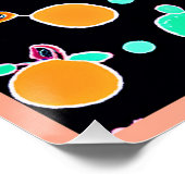 Levendig Neon vruchtbaar patroon Perfect Poster (Hoek)