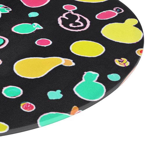 Levendig Neon vruchtbaar patroon Snijplank (Hoek)