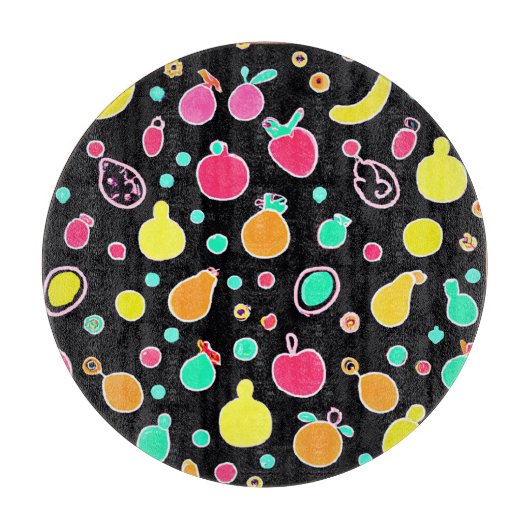 Levendig Neon vruchtbaar patroon Snijplank (Voorkant)