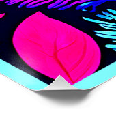 Levendig neonblad: boeiend bladpatroon perfect poster (Hoek)