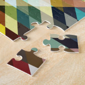 Levendig neonmozaïek: Abstracte achtergrond. Legpuzzel (Zijkant)