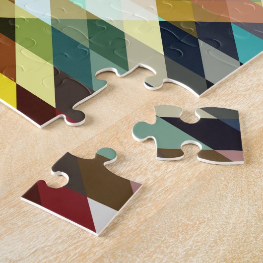 Levendig neonmozaïek: Abstracte achtergrond. Legpuzzel (Zijkant)