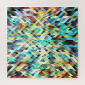 Levendig neonmozaïek: Abstracte achtergrond. Legpuzzel (Verticaal)