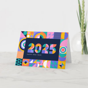 Levendig Nieuwjaar 2025 Feestdagen Kaart