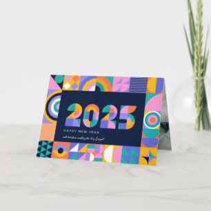 Levendig Nieuwjaar 2025 Feestdagen Kaart