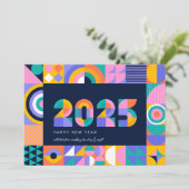 Levendig Nieuwjaar 2025 Feestdagenkaart (Staand voorkant)