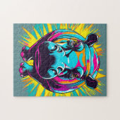 Levendig nijlpaard legpuzzel (Horizontaal)