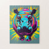 Levendig nijlpaard legpuzzel (Verticaal)