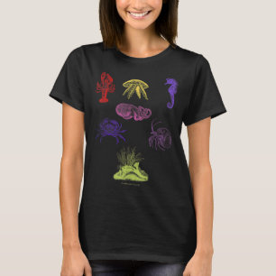 Levendig oceaan Zee Creatures Life Marine Li T-shirt