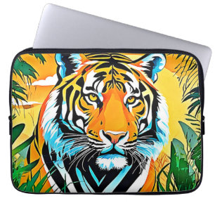 Levendig Oerwoud Tiger Art Design Laptop Sleeve