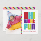 Levendig Oh wat leuk Feestdagenkaart (Voorkant / Achterkant)