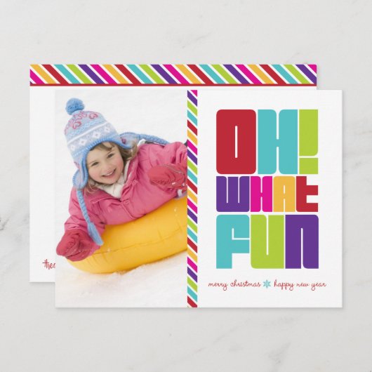 Levendig Oh wat leuk Feestdagenkaart (Voorkant / Achterkant)