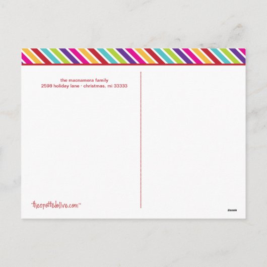 Levendig Oh wat leuk Feestdagenkaart (Achterkant)