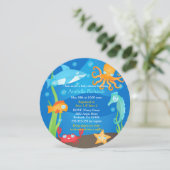 Levendig onder het Zee Babyschoenen Kaart (Staand voorkant)