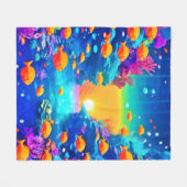 Levendig onderwaterparadijs gevonden fleece deken (Voorkant (Horizontaal))