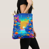 Levendig onderwaterparadijs gevonden tote bag (Dichtbij)