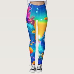 Levendig Onderwaterparadijs Ontdekt Leggings
