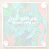 Levendig Onderzetter met een geldboom - GLASS - Jo (Achterkant)