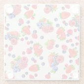 Levendig Onderzetter van gemengde bessen Glazen Onderzetter (Achterkant)