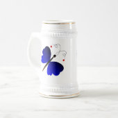 Levendig ontwerp van de zomervlinder bierpul (Voorkant links)