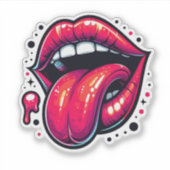 Levendig ontwerp van gepassioneerde expressie sticker (Voorkant)