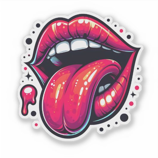 Levendig ontwerp van gepassioneerde expressie sticker (Voorkant)