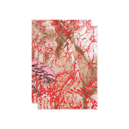 Levendig ontwerp van rode stof met ingewikkelde vl kaart (Voorkant / Achterkant in situ)