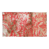 Levendig ontwerp van rode stof met ingewikkelde vl kussensloop (Achterkant-Rechts)