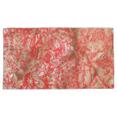 Levendig ontwerp van rode stof met ingewikkelde vl kussensloop (Voorkant-Rechts)