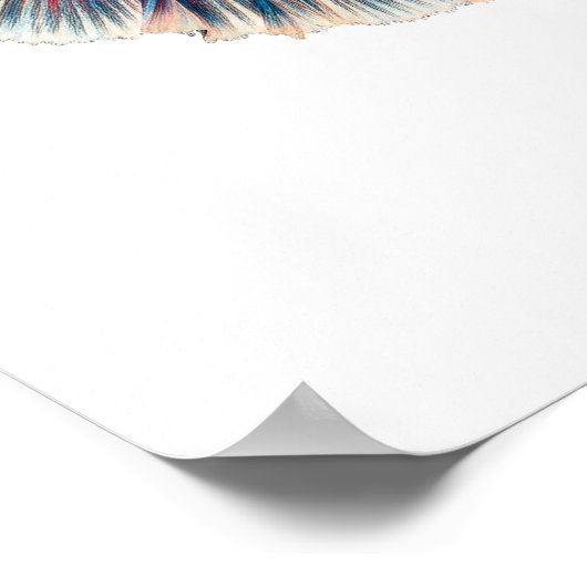 Levendig ontwerp van zwemvissen poster (Hoek)