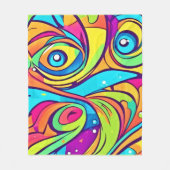 Levendig ontwerp voor Abstracte ogen Fleece Deken (Voorkant)