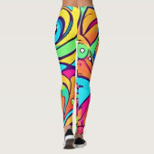 Levendig ontwerp voor Abstracte ogen Leggings (Achterkant)
