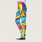 Levendig ontwerp voor Abstracte ogen Leggings (Links)
