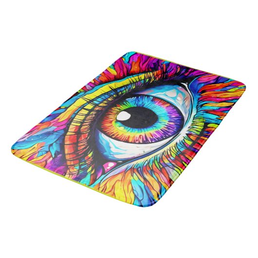 Levendig Oog Kunst Badmat (Gekanteld)
