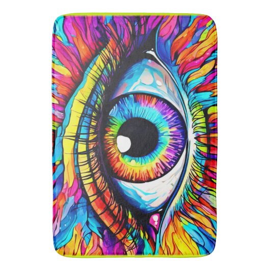  Levendig Oog Kunst  Badmat (Voorkant Verticaal)