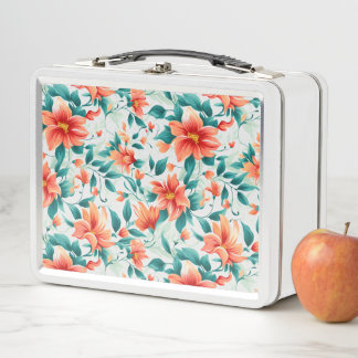 Levendig Oranje Bloementuin Patroon - Elegante The