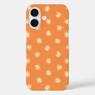 Levendig Oranje Bloemige Blender Warme Tropisch iPhone 16 Hoesje