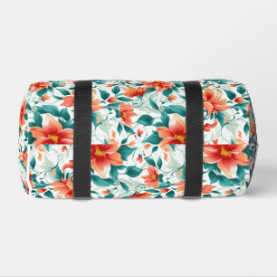 Levendig Oranje Bloemtuinpatroon - Elegante Thee Plunjezak