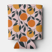 Levendig Oranje Citrus Naadloos Patroon Blikjeskoeler (Achterkant)