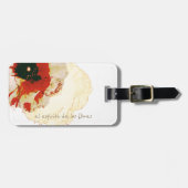 levendig oranje en wit ranunculus bagagelabel (Voorkant horizontaal)