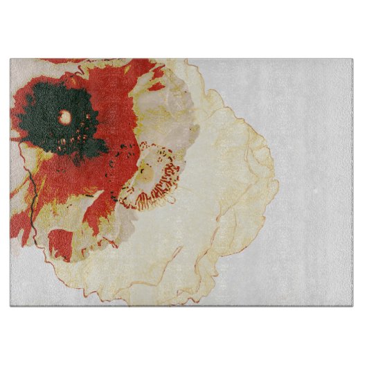 levendig oranje en wit ranunculus snijplank (Voorkant)