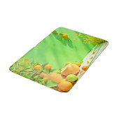 Levendig Oranje Groen Stilleven Design Badmat (Gekanteld)
