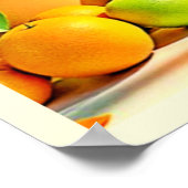 Levendig Oranje Groen Stilleven Design Poster (Hoek)