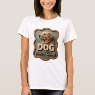 Levendig Oranje HOND MOEDER CLUB Draagbare Kunst T-shirt