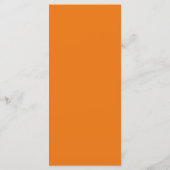 Levendig Oranje huwelijksmenu Menu (Achterkant)