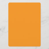 “Levendig Oranje Minimaal Kaart” Menu (Achterkant)