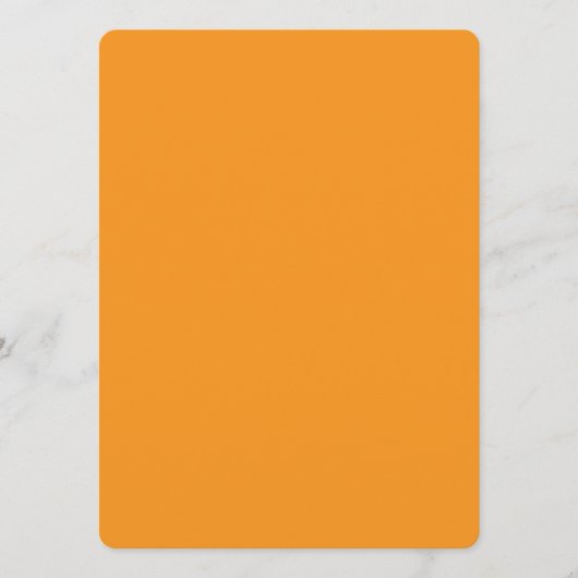 “Levendig Oranje Minimaal Kaart” Menu (Voorkant)