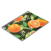 Levendig Oranje naadloos patroonontwerp Notitieboek (Linkerzijde)