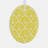 Levendig Oranje pulp achtergrondpatroon Glas Ornament (Voorkant Rechts)